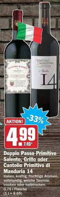 AEZ Doppio Passo Primitivo Salento, Grillo oder Cantolio Primitivo di Manduria 14 Angebot