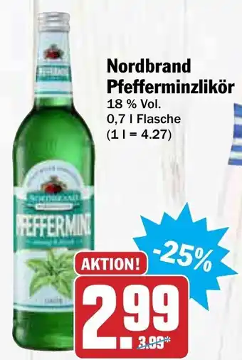 AEZ Nordbrand Pfefferminzlikör 0,7 L Angebot