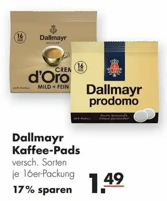 Handelshof Dallmayr Kaffee Pads Angebot