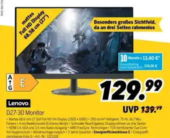 MEDIMAX Lenovo D27-30 Monitor Angebot