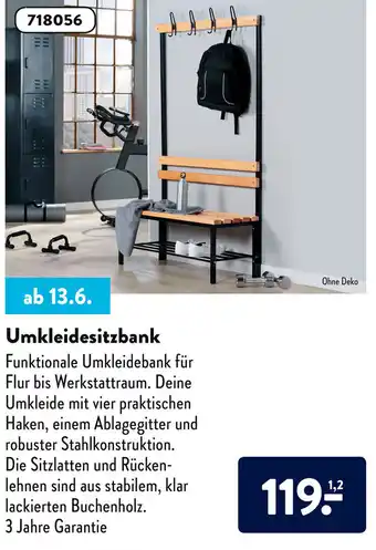 Aldi Süd Umkleidesitzbank Angebot