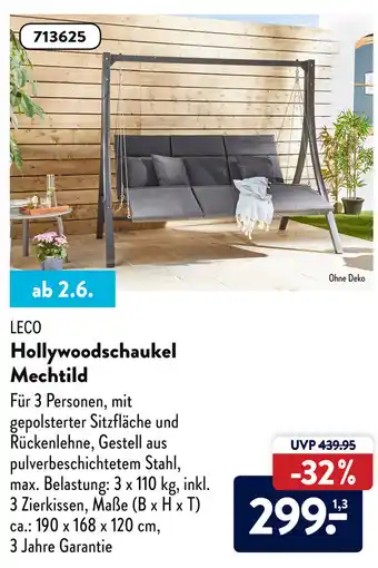 Aldi Süd Leco Hollywoodschaukel Mechtild Angebot