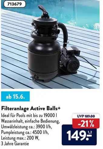 Aldi Süd Filteranlage Active Balls+ Angebot