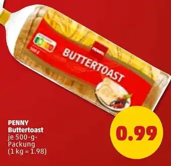 PENNY Penny Buttertoast 500 g Packung Angebot