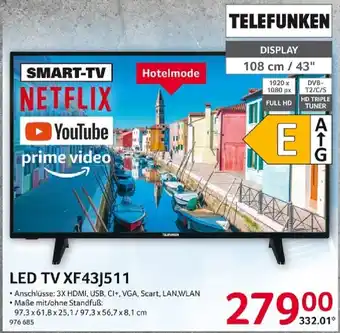 Selgros Telefunken LED TV XF43J511 Angebot