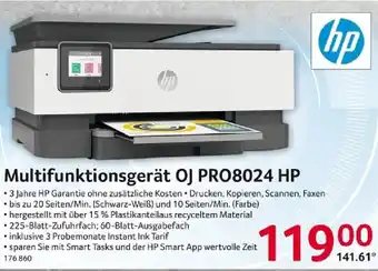 Selgros HP Multifunktionsgerät OJ PRO8024 HP Angebot