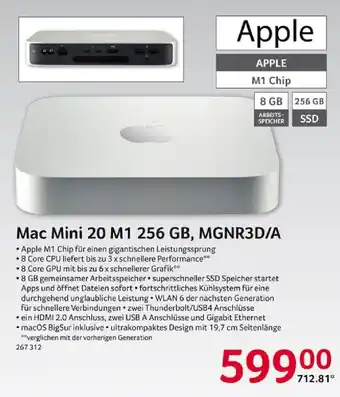 Selgros Apple Mac Mini 20 M1 256 GB, MGNR3D/A Angebot