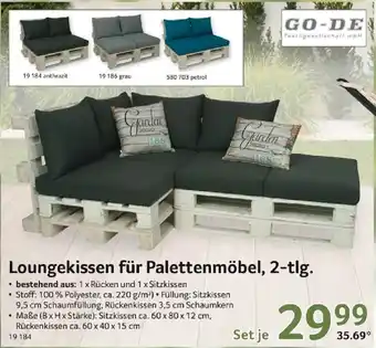 Selgros Loungekissen für Palettenmöbel, 2 tlg Angebot