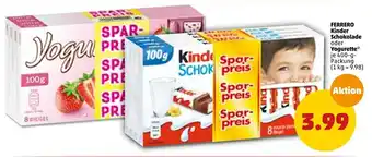 PENNY Ferrero Kinder Schokolade oder Yogurette 400 g Packung Angebot