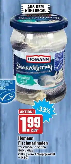 AEZ Homann Fischmarinaden 500g Glas Angebot