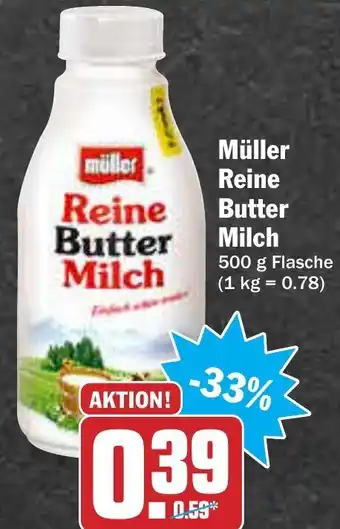 AEZ Müller Reine Butter Milch 500g Angebot