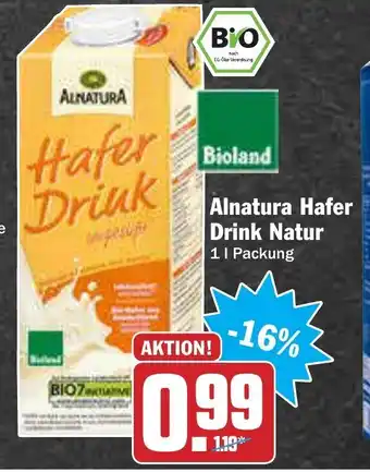 AEZ Alnatura Hafer Drink Natur 1L Angebot