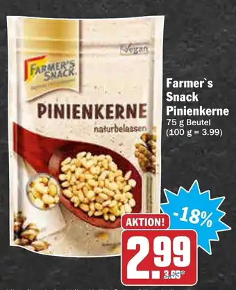 AEZ Farmer's Snack Pinienkerne 75g Beutel Angebot