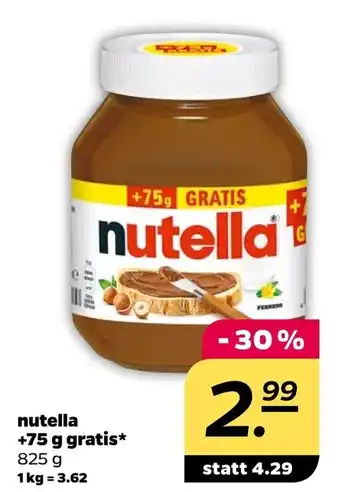 NETTO Nutella 825g Angebot