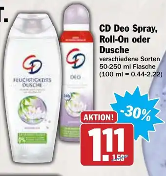 AEZ CD Deospray, Roll On oder Dusche 50-250ml Angebot