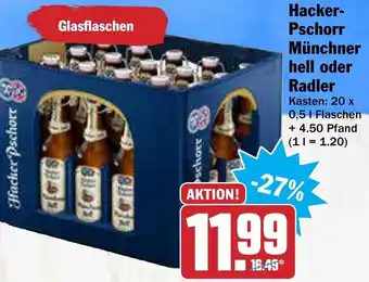 AEZ Hacker Pschorr Münchner Hell oder Radler 20x0,5L Angebot