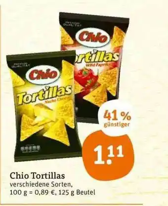 tegut Chio Tortillas 125g Beutel Angebot