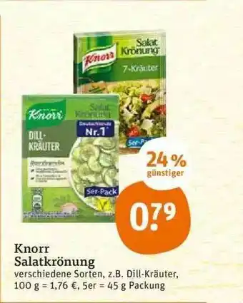 tegut Knorr Salatkrönung 45g Angebot