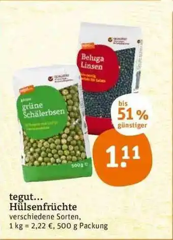 tegut Tegut Hülsenfrüchte 500g Angebot