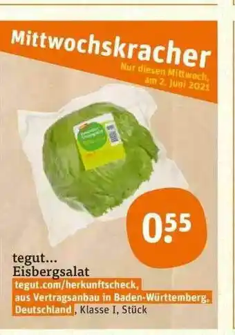 tegut Tegut Eisbergsalat Angebot