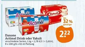 tegut Danone Actimel Drink Oder Yakult Angebot