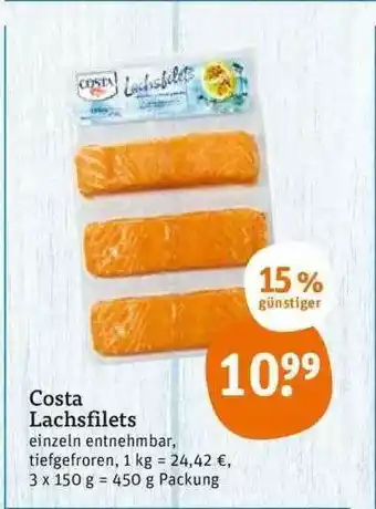 tegut Costa Lachsfilets 450g Angebot