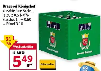 Globus Brauerei Königshof 20x0,5L Angebot