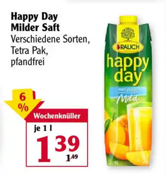 Globus Happy Day Milder Saft 1L Angebot