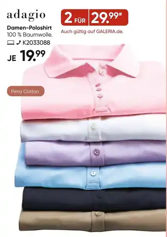 Galeria adagio Damen Poloshirt Angebot