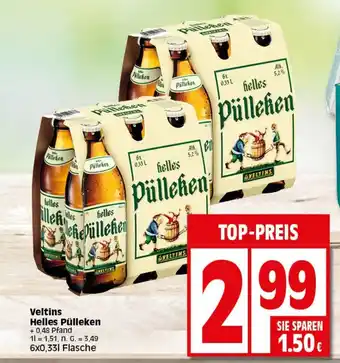 Elli Markt Veltins Helles Pulleken 6*330 ml Angebot