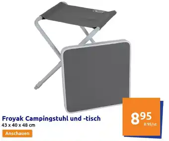 Action Froyak Campingstuhl u. -tisch Angebot