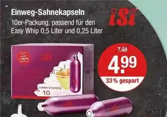 V Markt Einweg-sahnekapseln Isi Angebot