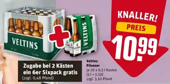 REWE Kaufpark Veltins Pilsener 20x0,5 L Kasten Angebot