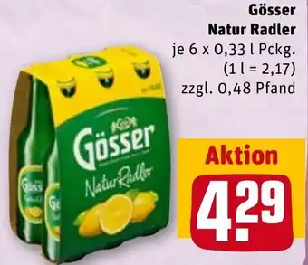 REWE Kaufpark Gösser Natur Radler 6x0,33 L Pckg. Angebot