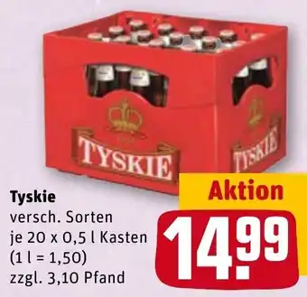 REWE Kaufpark Tyskie 20x0,5 L Kasten Angebot