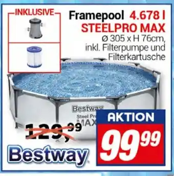 CENTERSHOP Bestway Steelpro Max Framepool 4.678 L Angebot