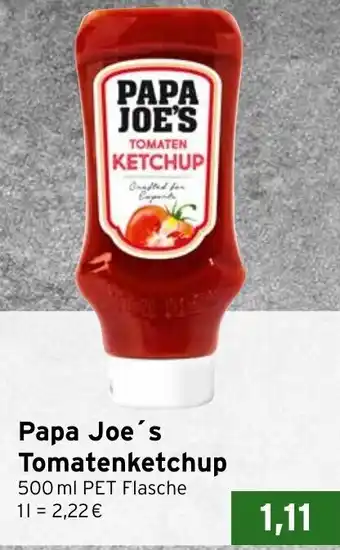 CAP Markt Papa Joe's Tomatenketchup 500 ml PET Flasche Angebot