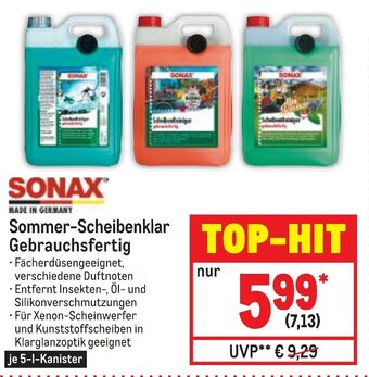 METRO Sonax Sommer Scheibenklar Gebrauchsfertig Angebot