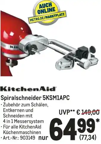 METRO KitchenAid Spiralschneider 5KSM1APC Angebot