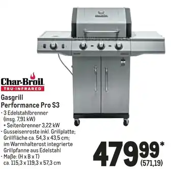 METRO Char-Broil Gasgrill Performance Pro S3 Angebot