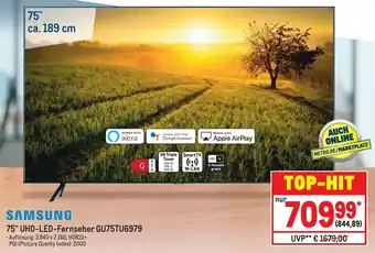 METRO Samsung 75" UHD LED Fernseher GU75TU6979 Angebot