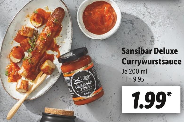 Sansibar deluxe currywurstsauce 200 ml Angebot bei Lidl