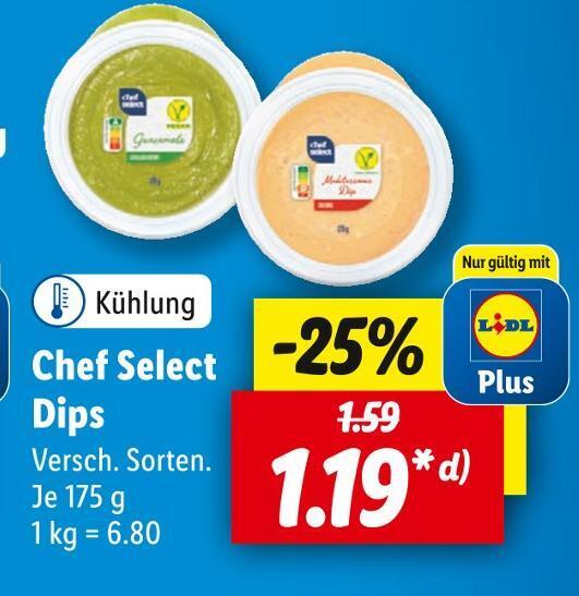 Chef select dips Angebot bei Lidl