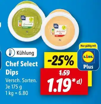 Lidl Chef select dips Angebot