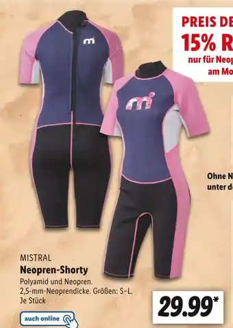 Lidl Mistral neopren-shorty Angebot