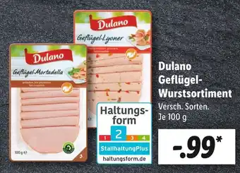 Lidl Dulano geflügel-wurstsortiment Angebot