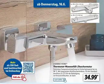 Lidl Livarno home thermostat-wannenfüll-/duscharmatur Angebot