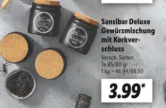 Lidl Sansibar deluxe gewürzmischung mit korkverschluss 85/60 g Angebot