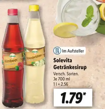 Lidl Solevita getränkesirup Angebot