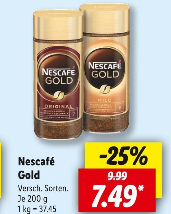 Nescafé gold kaffee Angebot bei Lidl